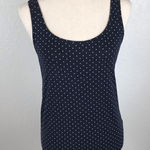 H&M  Mama polkadot stretch navy tank top S Photo 0
