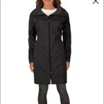 Cole Haan Packable Raincoat Women XS Black Hooded Drawstring Feminine Whimsygoth Photo 15