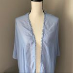 Hinge Lace Trim Kimono Blue Sz OS Photo 1