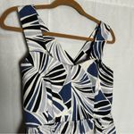 Tuckernuck Tuckernut Blue & White Linen Blend Palm Alston Midi Dress Sleeveless Size Small Photo 4