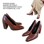 SUPER RARE 90'S MADE IN ITALY KENNETH COLE NY Pumps 5/35 Brown Photo 1