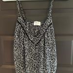Sienna Sky Black And White Floral Tanktop With Buttons Photo 0