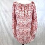 Blush Boutique  print on or off shoulder long bell sleeve dress size small Photo 3