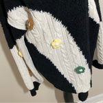 POL Mixed Media 3D Flower Open Front Cardigan Sweater Photo 4