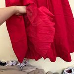 Reformation Buttercup Dress Size 10 Red Fit and Flare Strapless Midi Formal Photo 10