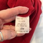 Carol Little sport szL red LS sweatshirt dress pockets buttons at bottom EUC Size L Photo 5