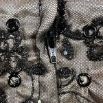 Jessica McClintock Strapless Black Gold Lace Tulle Sparkle Prom Party Dress Photo 11