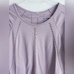 Athleta Flora Mauve Foothill Seamless Long Sleeve Athletic Top Photo 3