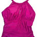 One Piece B2Prity Swimsuit Womens Medium Pink High Neck  Halter Ruched Photo 4