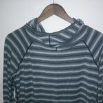 Gap  Active XL Black Gray Stripe Hoodie Top Photo 2