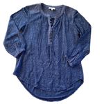 Lucky Brand  Blue Lace Peasant Top Size XS Photo 4