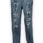 American Eagle High Rise Light Wash Distressed Curvy Legging Skinny Jeans Size 4 Photo 0