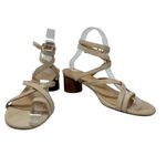 Anthropologie  Quinn Strappy Heels Lace-Up Sandals Shoes Beige Tan Size‎ 7.5 Photo 3