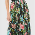 Mac Duggal  9149 Womens Floral Illusion Cap Sleeve Midi Dress Photo 1