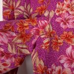 Loft  Floral Flowy Wide Leg Linen Pants Pull On Size Large L EUC Photo 5