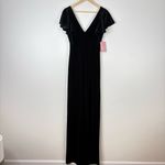 Birdy Grey  Hannah Velvet Black Maxi Dress Size Small New Photo 1