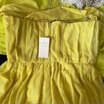 Miss Circle Paradise High Slit Yellow Chiffon Maxi Dress size S CL Photo 6