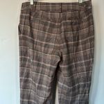 Talbots  Brown Plaid Wool Ankle Pants Size 6 Slim Taper‎ Classic Workwear Photo 6