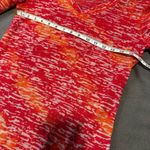 Energie  Orange Pink Waffle Print Longsleeve Top. Yoga. Stretch. Soft. Comfy. XL. Photo 2