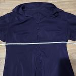 Women’s blue/purple short sleeved button up size medium Blue Photo 1
