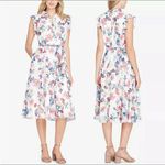 Tahari  Floral Midi Dress with Belt Size 6 Photo 1