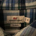 Vineyard Vines  Women’s Blue Plaid Button Down Shirt 12  Preppy Classic Winter Photo 7