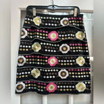 Etcetera  | Black Tiered Embroidered Floral Pencil  Skirt Women’s Size 4 Photo 2