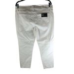 Paige  Womens Skyline Skinny Crop Jeans Mid Rise Crisp White Denim 32 Photo 2