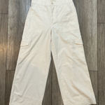 Madewell  Women's Size 27 Ecru Wide Leg Crop Utility Cargo‎ Pants Photo 0