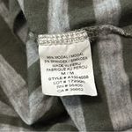 Theory  Women’s Size M Olive Army Green Heather Gray Striped Long Sleeve T-Shirt Photo 4