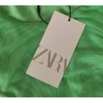 ZARA  Mint Green Mesh Ruched Bodycon Dress - M Photo 5
