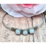 None Cute Artisan Made Silver Tone Bangle Cuff Bracelet Wire Wrapped Hammered Photo 1