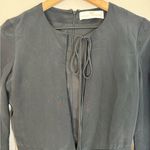 Amanda Uprichard 100% Silk Black Long Sleeve Cutout Mini Dress size P XS 0-2 Photo 2