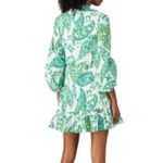 STAUD Women’s Paisley Carolina Dress Green White Paisley Print Sz 2 Photo 4