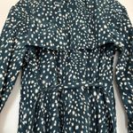 Ann Taylor NWT Chic Navy Dotted Trench Coat size medium Photo 4