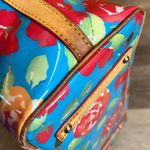 Dooney & Bourke PVC Blue, Red, Orange & Green Large Floral Garden Tote. Photo 11