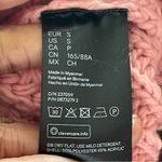 H&M | Pink High Neck Chunky Knit Cropped Sweater Sz S Photo 7