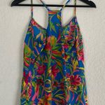 J.Crew Blue Floral Cami Tank Tropical Halter Top Resortwear Preppy Vacation Photo 3
