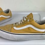 Vans Old Skool Sk8 Low Top Sneakers Sz 9 Womens Yellow Canvas Suede Photo 3