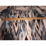 Tunic Top Size XL Lace Pleated Slinky Stretchy Knit Short Sleeve Blue Neutral Photo 5