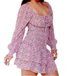 Princess Polly  Carrillo Floral Mini Dress Size 2 Long Sleeve Smocked Tiered Boho Photo 14