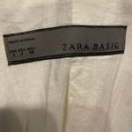 ZARA Vintage Linen Blazer Trimmed Fit Flare Summer Work Beach Preppy Tomboy Vacations Travel Photo 4