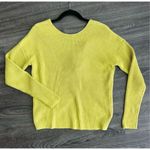 Loft New  Lemongrass Tie V-Back Sweater Small Women’s Yellow / Green Reversible Photo 10