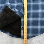 Eddie Bauer  Flannel Shirt‎ Jacket Sherpa Lined Blue Plaid Button Up Womens M Photo 6