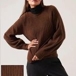Athleta NWT Layover Crew Sweater in Mahogany Size 2X Merino Exta Fine Wool Comfy Photo 0