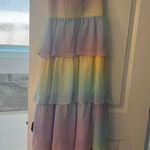 Amanda Uprichard Thaddea Maxi Rainbow Dress Photo 2
