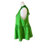 Who What Wear Linen Kelly Green High Waist Top Blouse LARGE Summer Flowy NWOT Photo 2