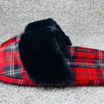 Victoria's Secret  Women Slipper House Shoe Large Multicolor Plaid Faux Fur Trim Photo 4