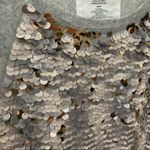 EXPRESS Sequin Front Silver Long Sleeve Sweatshirt Photo 2