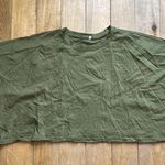 Olive Green Women's Oversized Crop Top XS NWOT Photo 1
